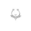 Bat Fake Septum Ring for Women Men CZ Non-Piercing Clip On Septum Rings 8mm Hoop Nose Rings 2