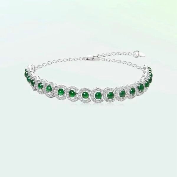 Hermosa Silver Oval Gemstone Tennis Bracelet | Silver Bracelets for Women | Size 7-8 Inch