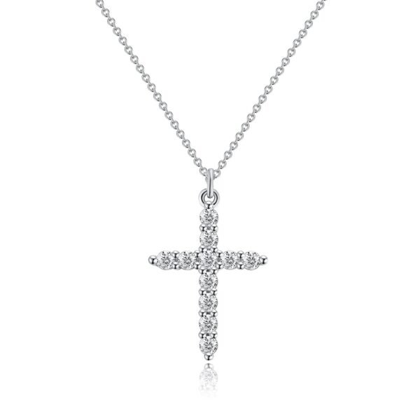 Upgraded Crown Cross Necklace for Women, 14K Gold Plated Crown Cross Pendant Necklace (4)