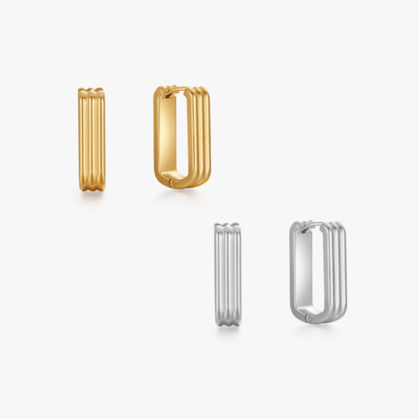 Tessa Rectangle Hoops